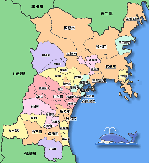 宮城県全図